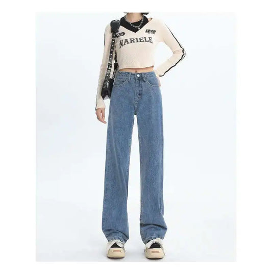 Ladies Vintage Wide Leg Girls High Waist Pants