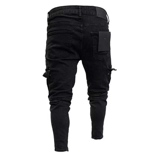 Men s Stylish Cargo denim with Fit Design and Multiple Pockets for Spring and Summer Streetwear Fashion