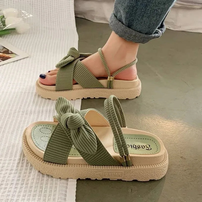 Sandals Women's 2022 New Fashion Summer Temperament New Fashion Platform Roman Flat Shoes Outdoor Beach Sports Comfort Shoes