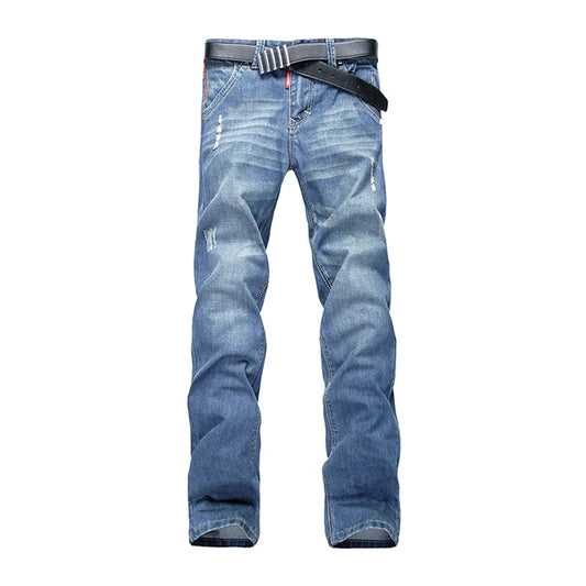 Denim washed Holes Ripped Patchwork denim Streetwear Light Blue Denim Slim Skinny Pencil Pants Oversize men Trousers jean man