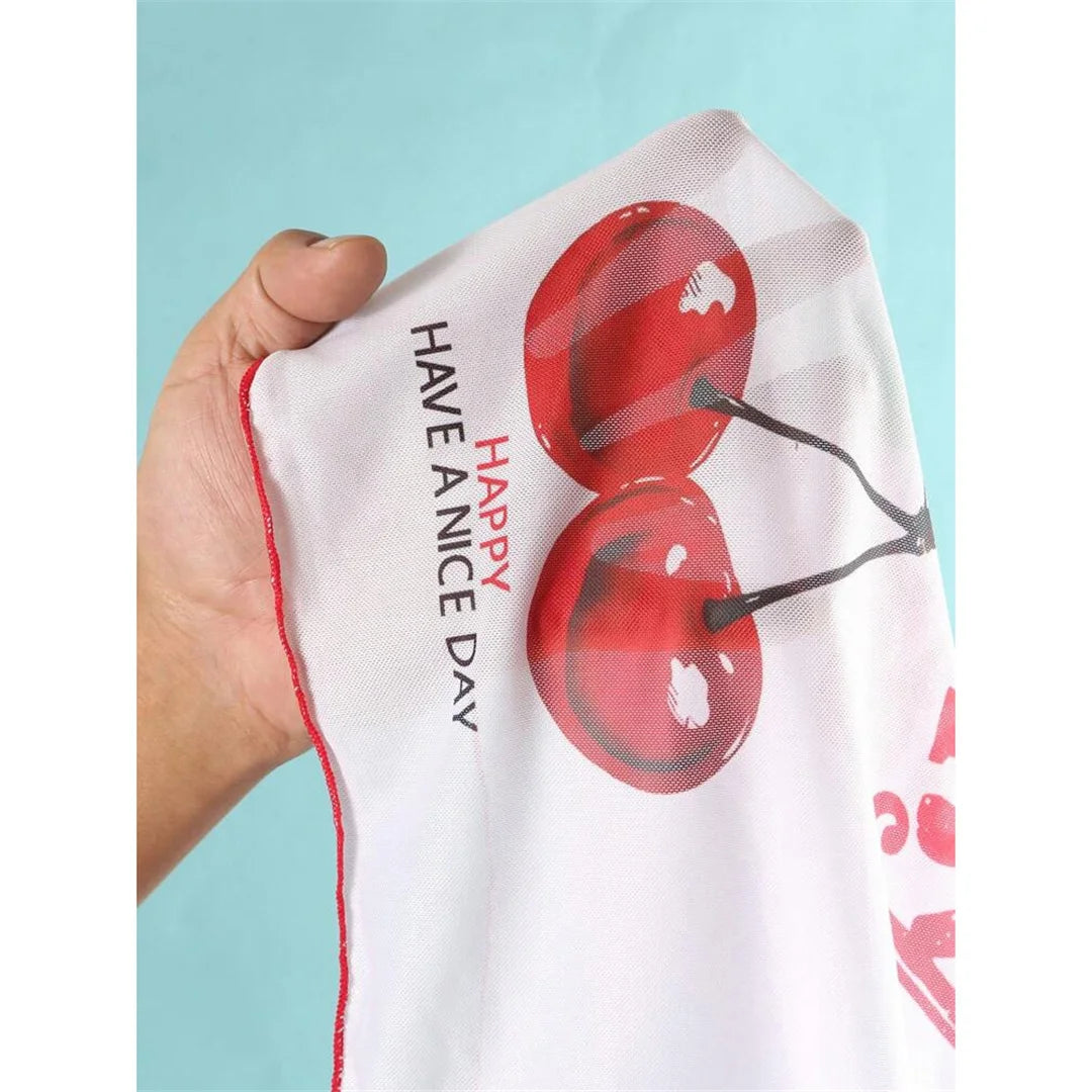 XS - L Cherry Printed Short Sleeve Bikini, Swimsuit, Swimwear Three-pieces Bikini set Bather Bathing Suit Swim V6854