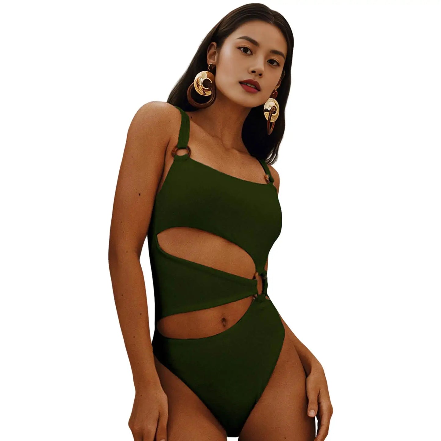 Women Swimsuit Sexy Stain Resistant Shoulder Strap Bikini Set Slim Fit Push Up Summer Beachwear For Holiday
