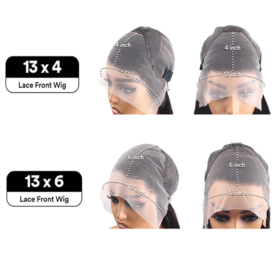 Highlight Wig Human Hair Ombre HD Lace Wig 13x6 Human Hair Deep Wave Frontal Wig Brazilian 13x4 Water Wave Curly Wigs For ladies