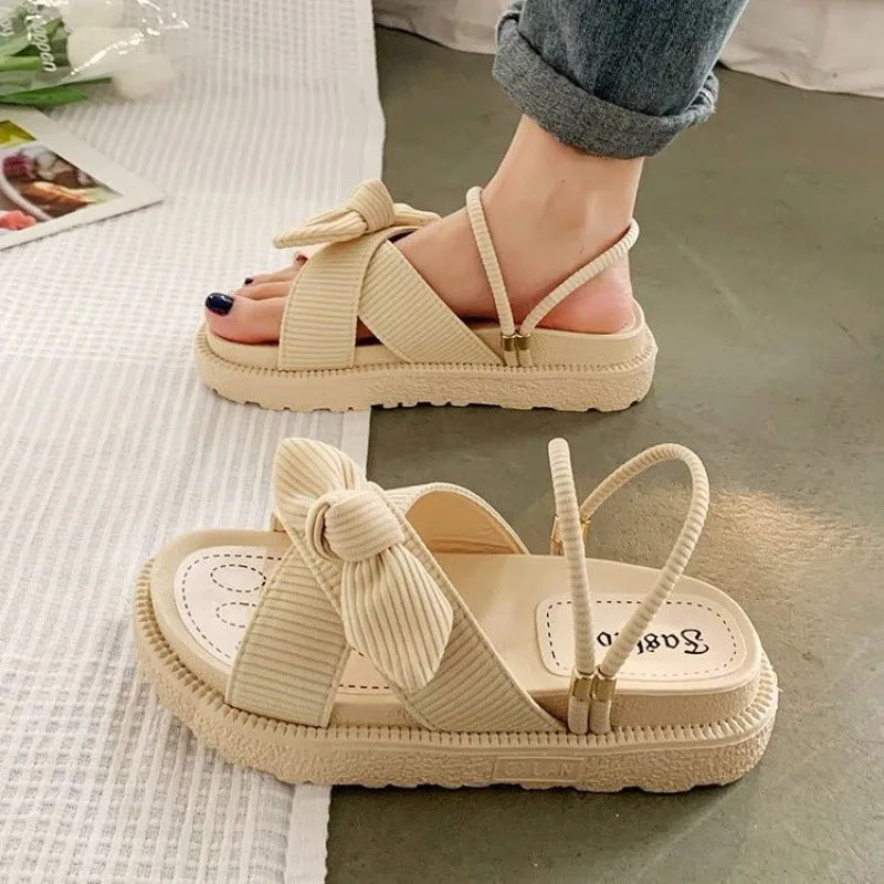 Sandals Women's 2022 New Fashion Summer Temperament New Fashion  Platform Roman Flat Shoes Outdoor Beach Sports Comfort Shoes