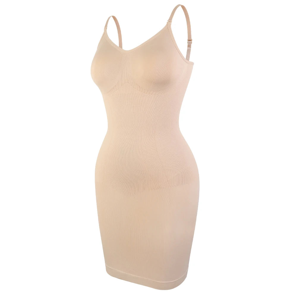 Suspender Dress Shaper Women New Slim Fit Dress Sexy Tummy Control Full Slips Breathable Body Shaper Slim S-3XL Plus Size
