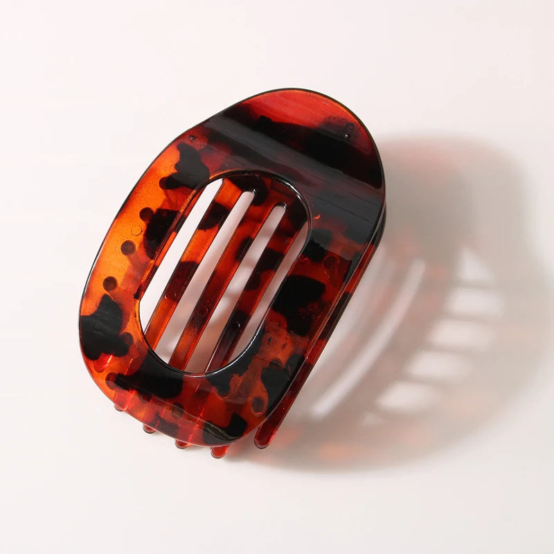 Newest Korean Acetic Acid Hair Clip Hair Accessories Women's Spoon Clip Spring Clip Leopard Hair Clip Top Clip Simple Headpiece