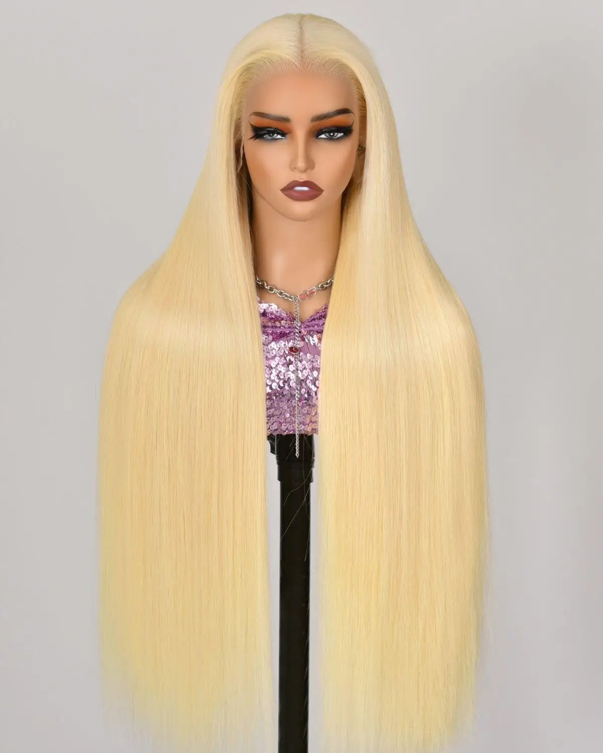 30Inch 13x6 Lace Front Human Hair 200 Density  613 Blonde Straight Lace Front Wig Human Hair Pre Plucked Blonde Wigs For Women