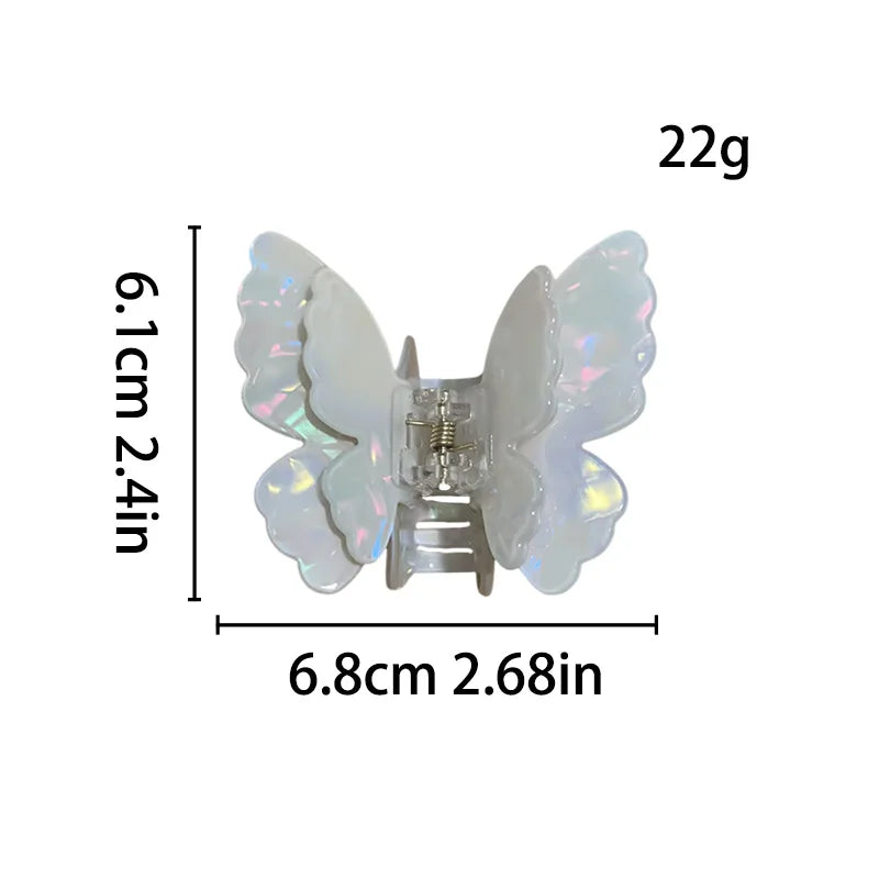 Colorful Fairy Butterfly Hair Claw Acetate Sweet Princess Butterfly Crab Hair Clips for Women Girls Hairpin Hair Accessories