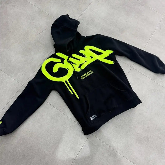Y2K street style Fashion Letter Printing Cotton Hoodies Harajuku Hip Hop Punk Men Oversized Hoodies Sweatshirts Casual Jacket