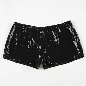 STYLISH LADY Shiny Sequined Pink Leopard Printed Shorts 2025 Summer Women High Waist Luxury Spicy Girl Sexy Clubwear Short Pants