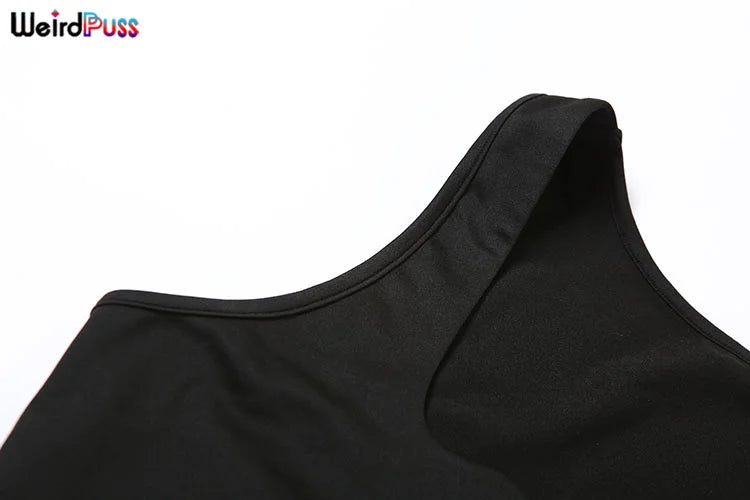 Weird Puss Hollow Sexy Dress Women Summer New Sleeveless Split Solid Skinny Stretch Maxi Bodycon Clubwear Coquette Slim Vestidos