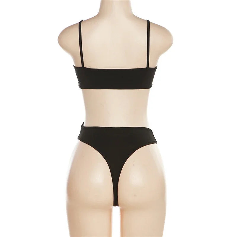Sexy Sleeveless, whole bathing suit, Cut Out For Women Summer Beach Holiday Tops, High Rise Clothes Swimsuit