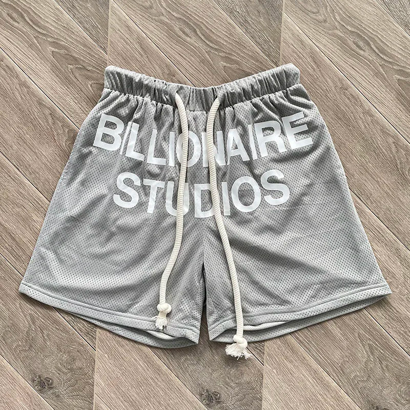 Cactus Jack Shorts Fashion Casual  Loose Color Blocking Patch Black Drawstring Elastic Waist Shorts Men Women Streetwear Pants