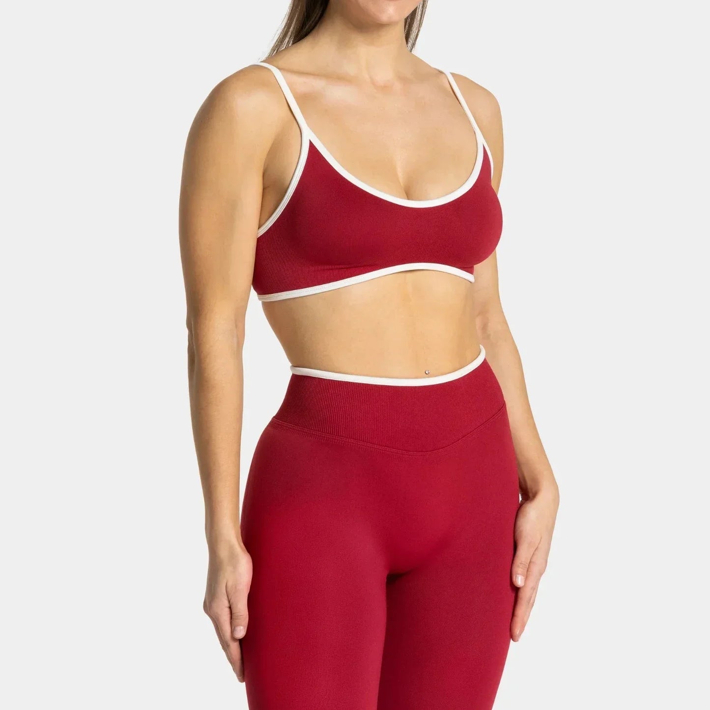 Summer Women's Solid Color Sports Suspender Bra Sexy Backless Knit with Chest Cushion Suspender Yoga Fitness Top