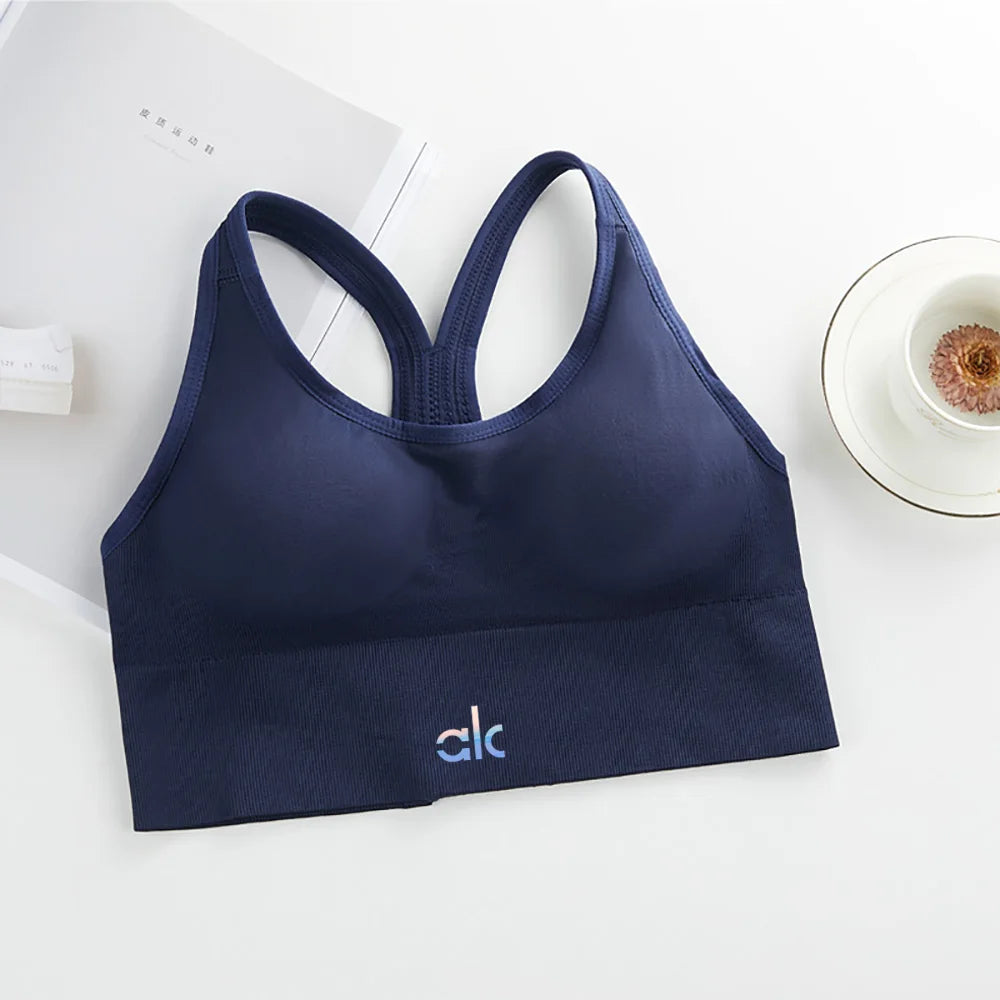 Sexy Women Tops Back Cross Strap Tank Top Push Up Running Sports Bra Breathable Soft Fitness Beauty Solid Color Yoga Bra