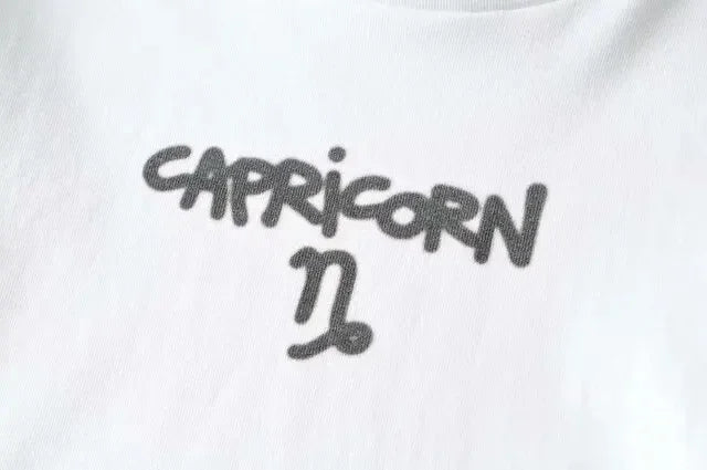 Y2K Baby T-shirt Slim Zodiac Sign Fitted Cropped Ribbed T-shirt crop top Cute Kawaii Tee Sexy Cap Sleeve Summer fairy grunge emo