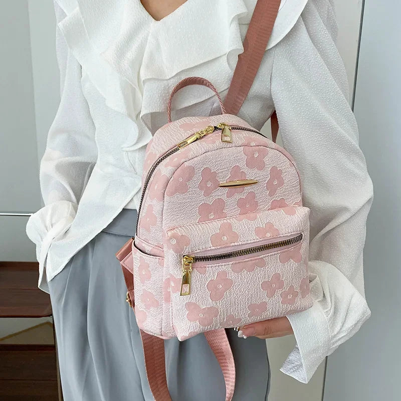 2023 Women Solid Mini Small Backpack Travel Casual Women's Shoulder Bag Female Phone Pouch Pack PU Leather Black Purse Рюкзак