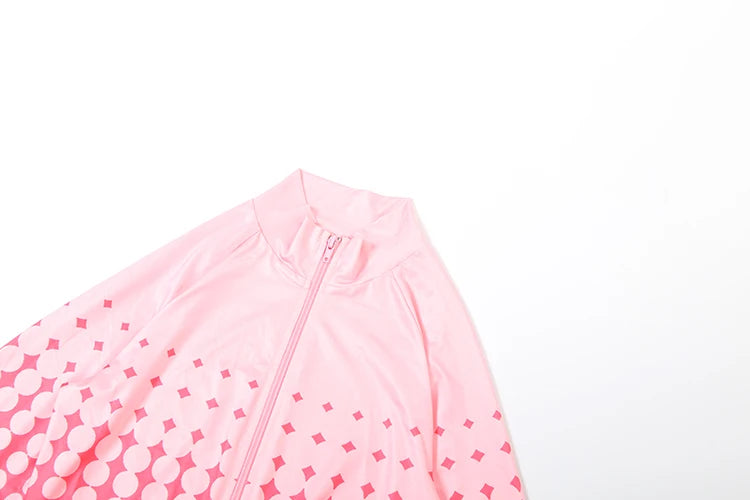 Weird Puss Letter Print Romper Women Sexy Zip Gradient Dot Tight Midnight Hipster Street Activity Stretch Turtleneck Playsuit