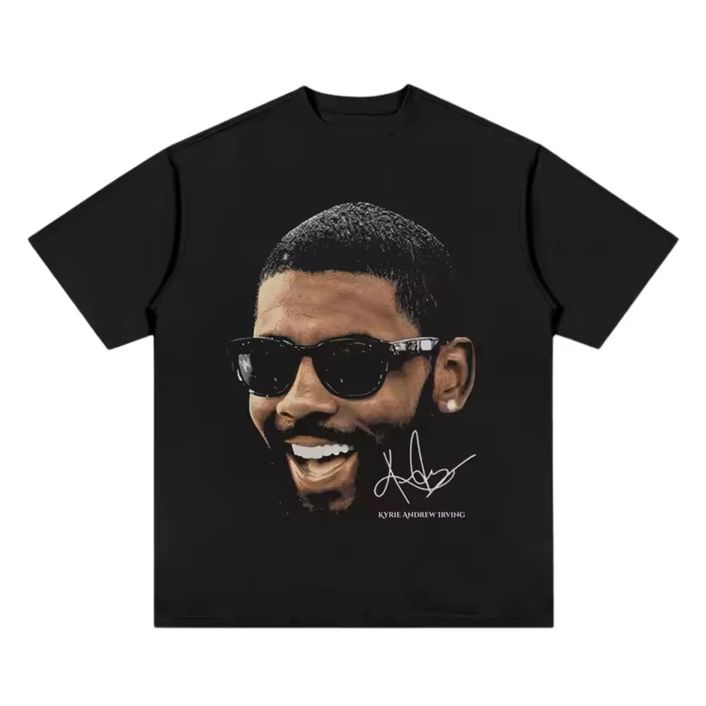 American Professional Basketball Star Sports Tee Shirt Homm Men Clothing Short Sleeve Oversize Printing Pullover T-shirt
