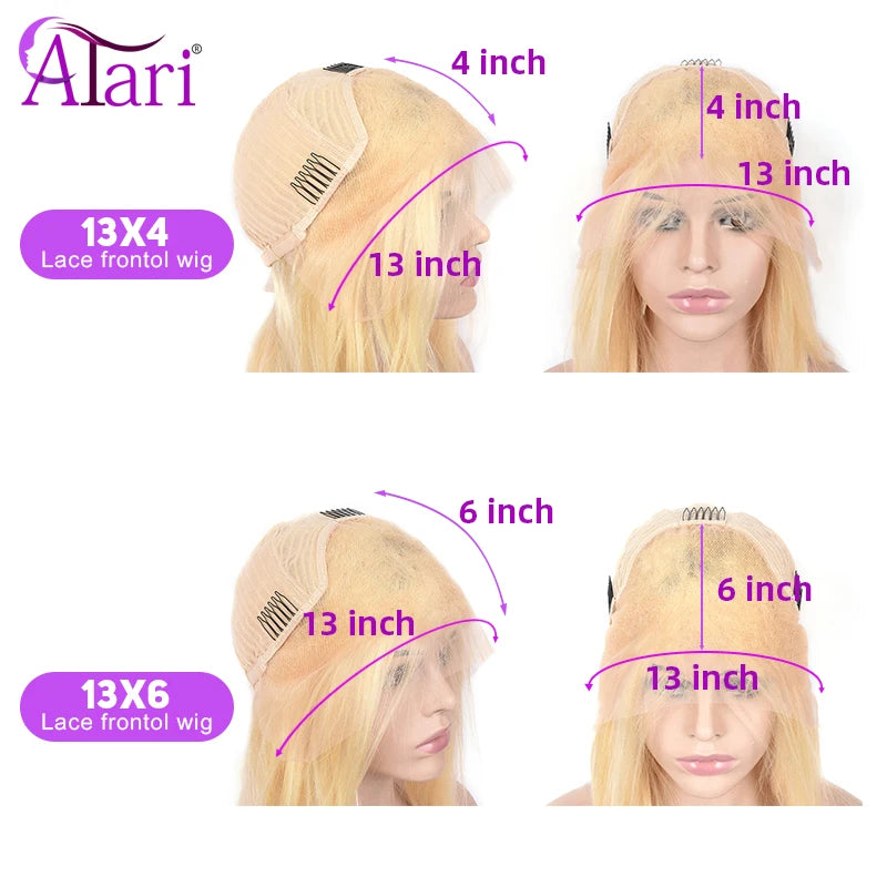 613 Blonde Straight 13x6 Lace Frontal Wig Ombre Rosa Pink 13x4 Lace Front Human Hair Wigs Pre Plucked 180 Density Ombre Lace Wig