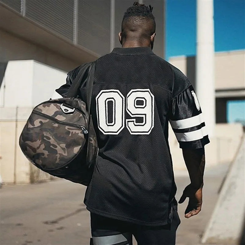 Men Soccer Jersey Shirt sports Loose Bodybuild