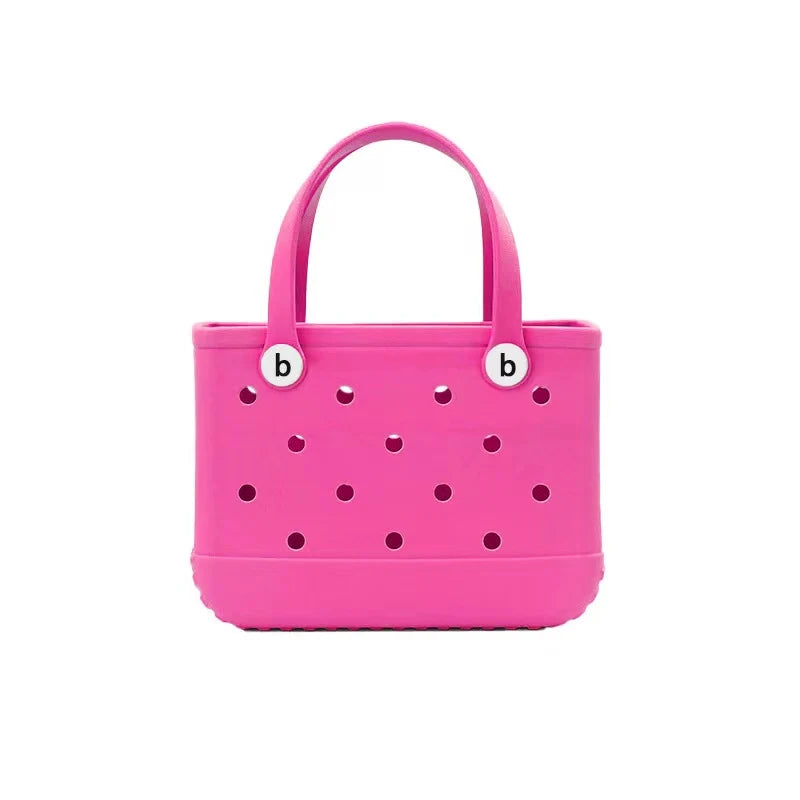 Beach Bag Waterproof Tote Handbag EVA Beach Basket Child High Capacity Multi-Purpose Handbag Fashion Kid Beach Storage Bag