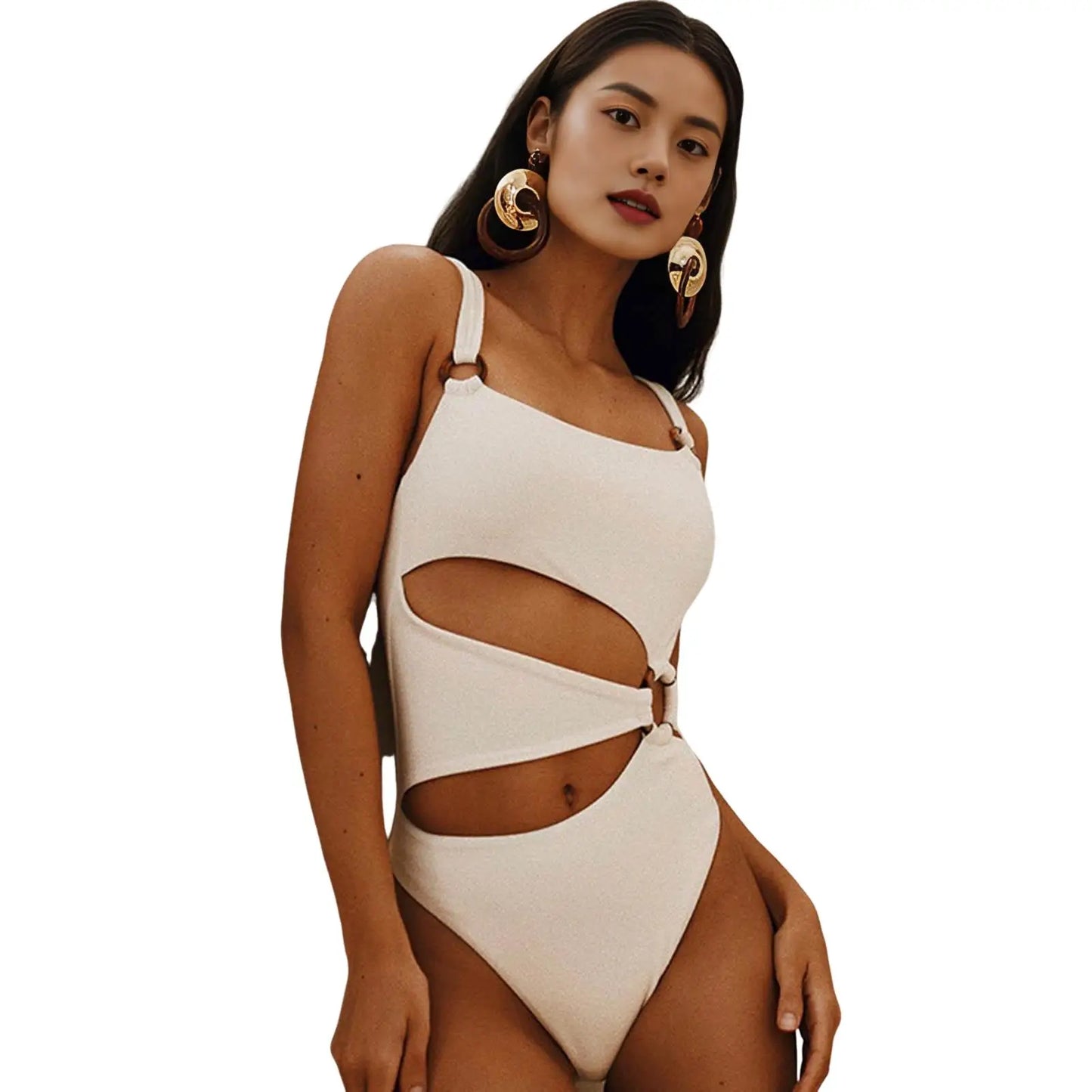 Women Swimsuit Sexy Stain Resistant Shoulder Strap Bikini Set Slim Fit Push Up Summer Beachwear For Holiday