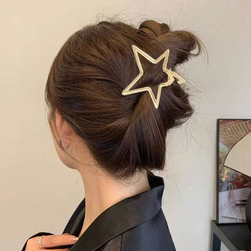 Hollow Star Hair Claws Sweet Cool Charm Trend Hair Clips for Women Girls Y2k Hair Accessories Stylish Hairpins for Gifts