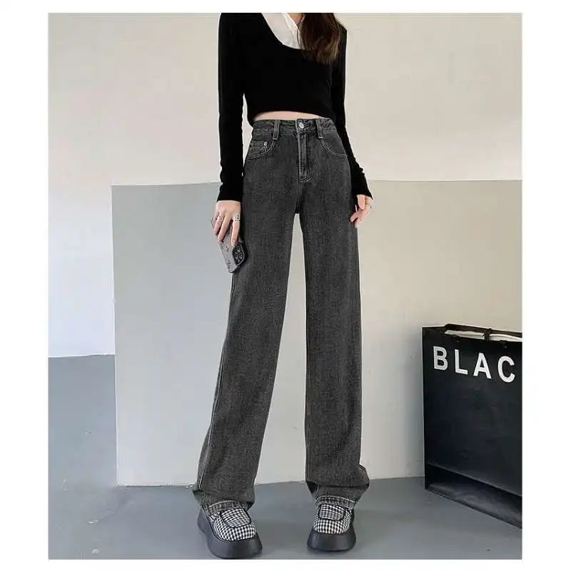 Ladies Vintage Wide Leg Girls High Waist Pants