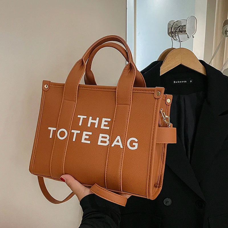The Tote Bag For Women Crossbody Female Handbag New Solid Words Lette Leisure Large Bag,Luxury Fashion Bag,designer Bag for PU