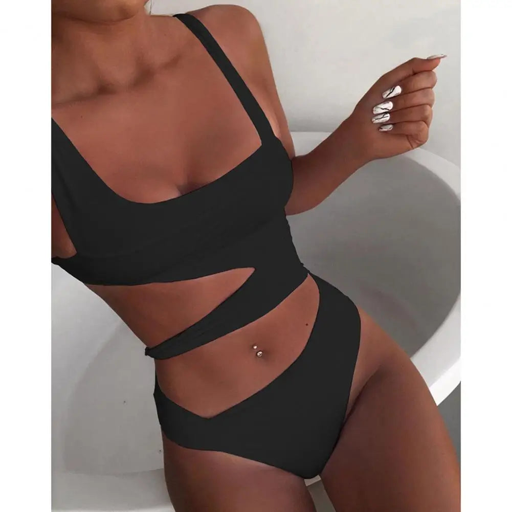 Women Swimsuit Sexy Stain Resistant Shoulder Strap Bikini Set Slim Fit Push Up Summer Beachwear For Holiday