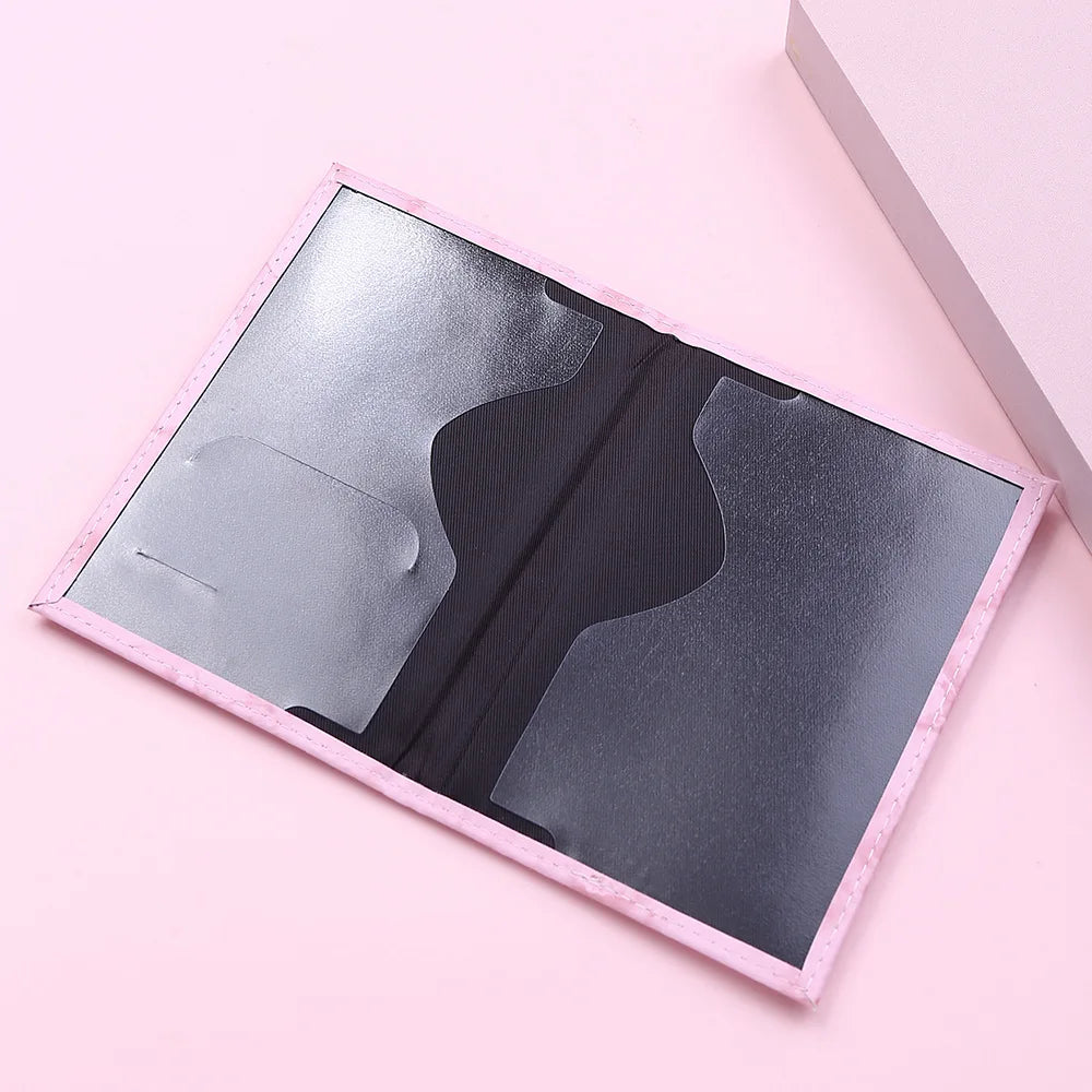 Women Cute Leather Passport Cover Air tickets For Cards Travel Passport Holder Wallet Case Travel  Accessory Credit Card Holder