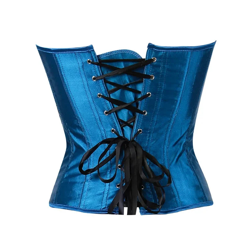 Women's Corset Top Peacock Feather Bustier Lace-Up Sexy Overbust Bustiers Carnival Holiday Party Club Costumes