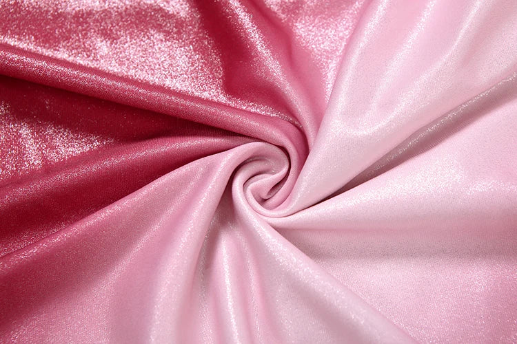 Weird Puss Glitter Split Dress Women Y2K Silky Sexy Party Gradient Ruched Ribbon Sleeveless Evening Beach Vacation Maxi Bodycon