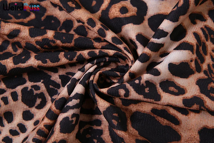 Weird Puss Halter Backless Tank Tops Women Sexy Hipster Swing Collar Leopard Print Summer Trend Hot Chick Wild Streetwear Vest
