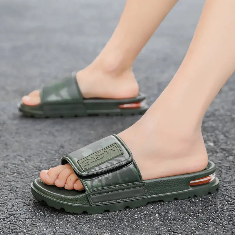 Men's slippers new large size fashion light casual sandals with thick soles men's air cushion cushioned beach shoes men's shoes