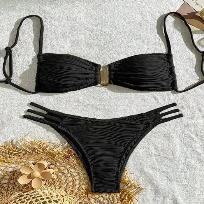 New Sexy Bikinis 2025 Swimsuits  Swimwear Push Up Beach Swim Wear Bathing Suits Brazilian Bikini Set Pool Bather