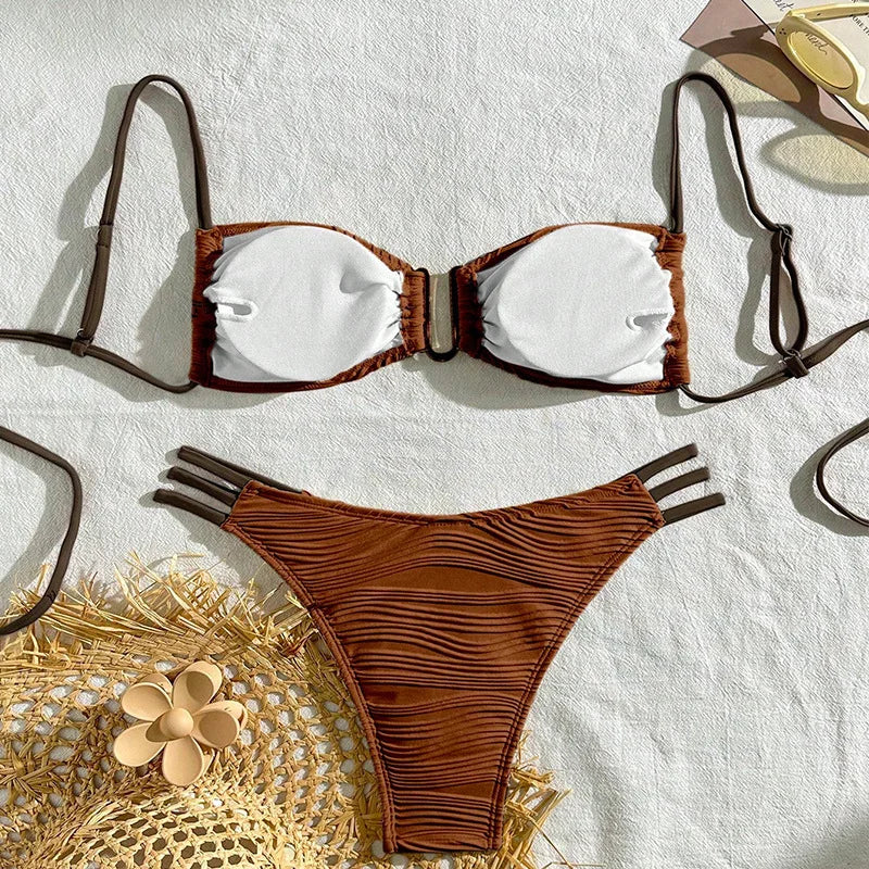 New Sexy Bikinis 2025 Swimsuits  Swimwear Push Up Beach Swim Wear Bathing Suits Brazilian Bikini Set Pool Bather