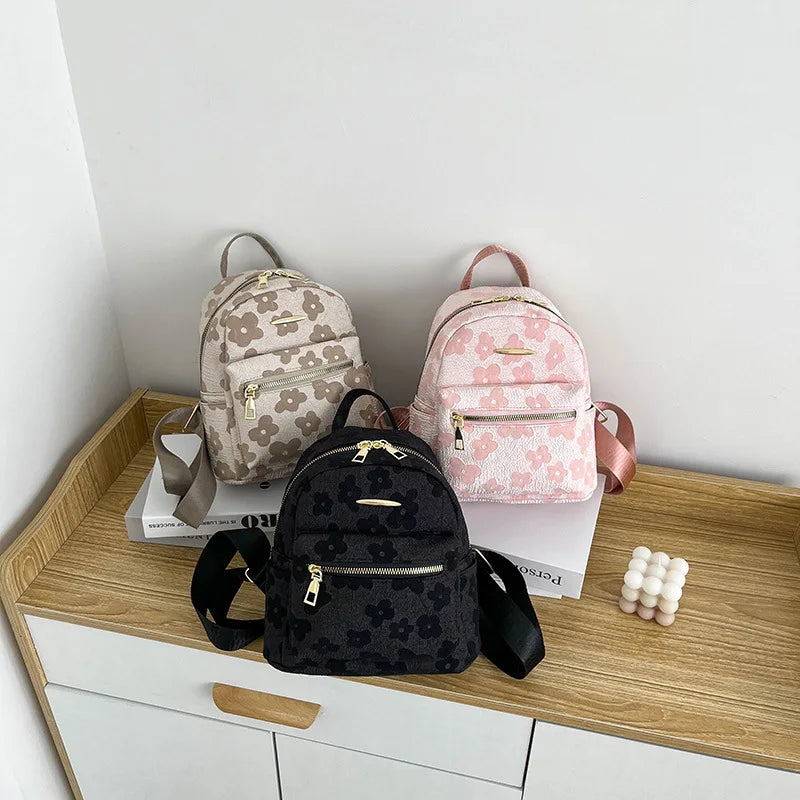 2023 Women Solid Mini Small Backpack Travel Casual Women's Shoulder Bag Female Phone Pouch Pack PU Leather Black Purse Рюкзак