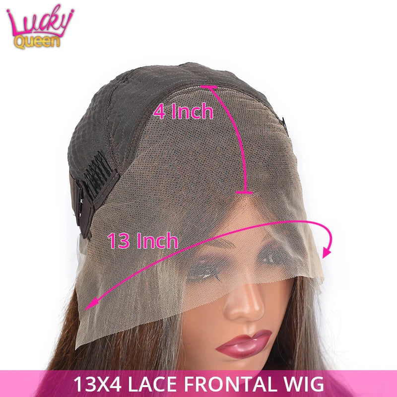 Midnight Blue Loose Wave Brazilian Human Hair Wig Dark Blue Pre Plucked For Women 13X4 180 Density Transparent Lace Frontal 13X6