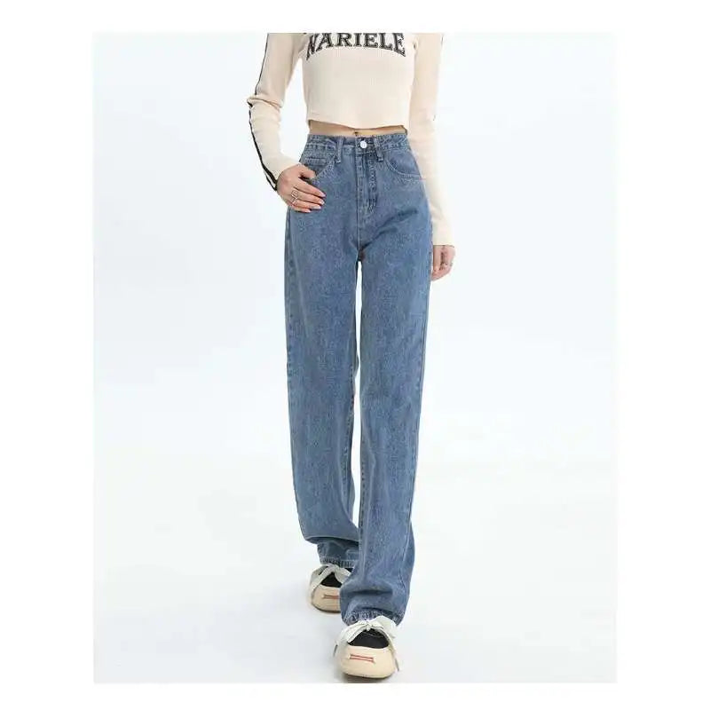 Ladies Vintage Wide Leg Girls High Waist Pants