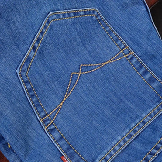 Denim jeans, comfortable and soft business casual denim pants, slim fit straight leg pants, fashionable men's brand, light luxury elast
