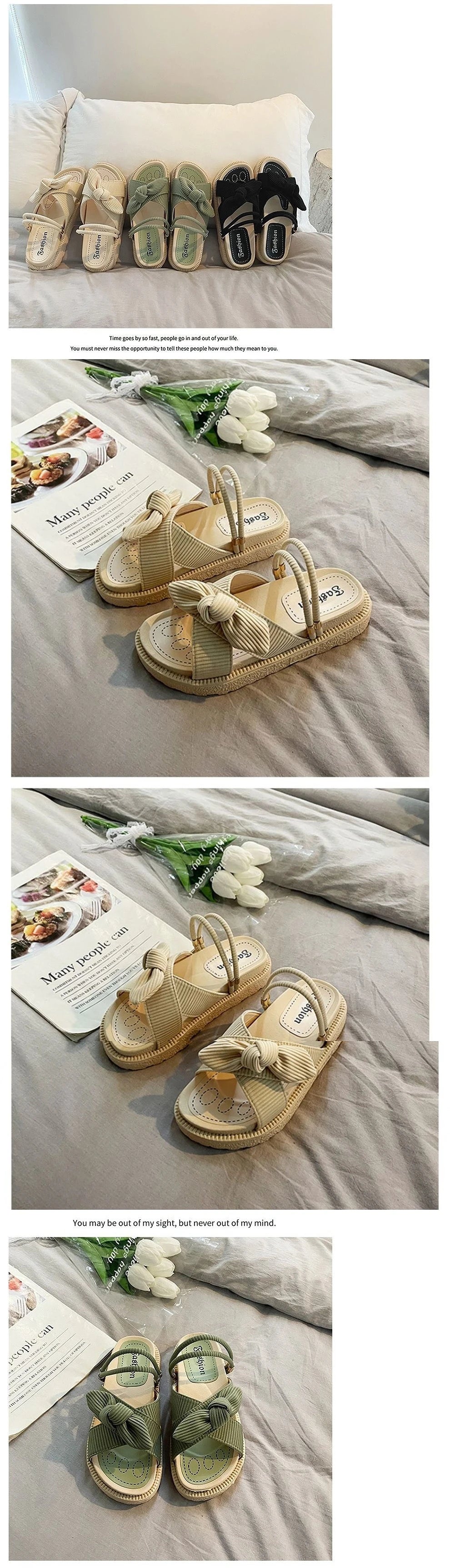 Sandals Women's 2022 New Fashion Summer Temperament New Fashion  Platform Roman Flat Shoes Outdoor Beach Sports Comfort Shoes