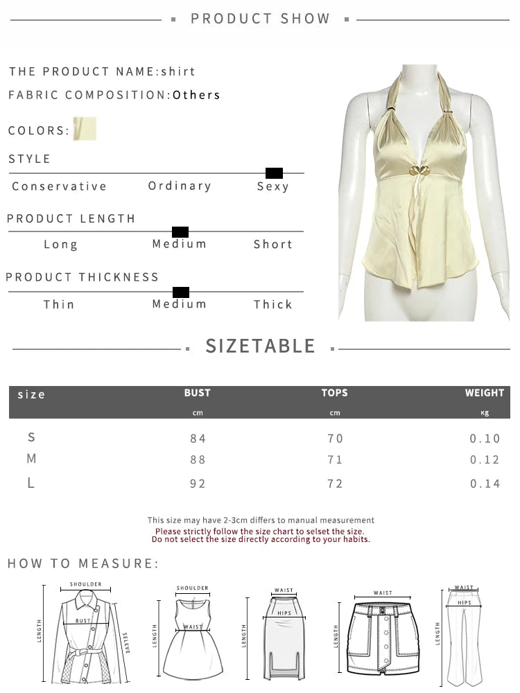 Weird Puss Metal Shell Clasp Tank Tops Women Y2K Halter Backless Sleeveless Summer Trendbeach Party Midnight Wild Vacation Vest