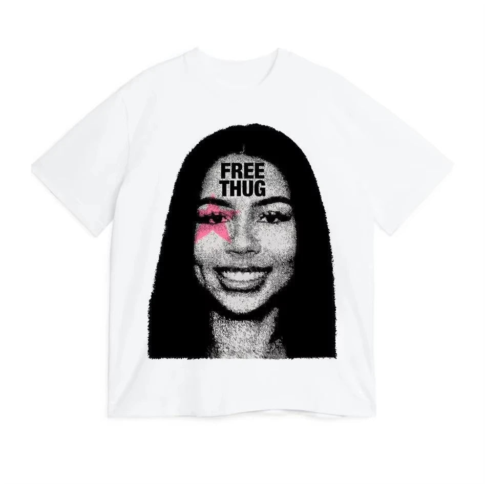 Women  T-Shirt Mariah The Scientist Free Thug Rapper Star Fashion Cotton Tee Shirt Short Sleeve T Shirts Round Collar Clothes