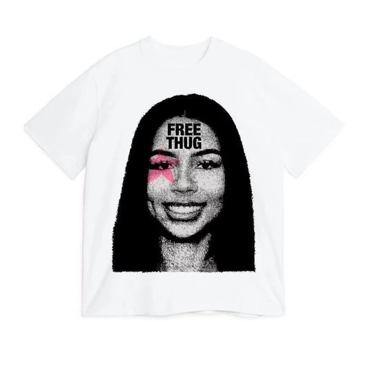 Women  T-Shirt Mariah The Scientist Free Thug Rapper Star Fashion Cotton Tee Shirt Short Sleeve T Shirts Round Collar Clothes