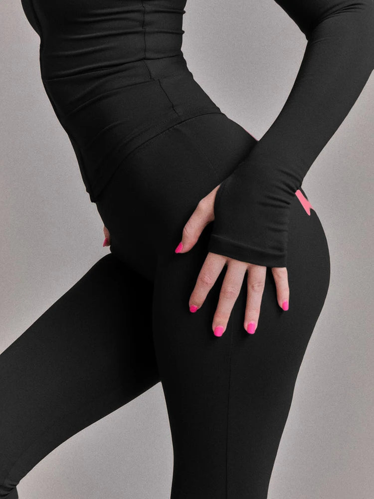 Weird Puss Letter Print Tracksuit 2-Piece Set Women Hooded Jacket+Leggings Matching Stretch Street Casual Sporty Slim Outfits