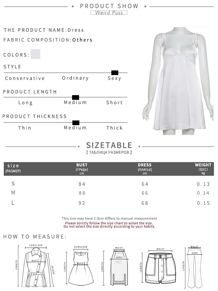 Weird Puss Y2K W-Neck Dress Women Summer Trend Sleeveless Backless Mesh Silk Patchwork elegant Birthday Party Prom Loose Bodycon
