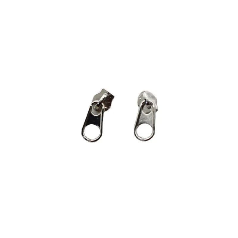 Design Zipper Head Stud Earrings for Women Men Hollow Out Creative Personalized Metal Style Y2K Accessories Fashion Jewelry Gift