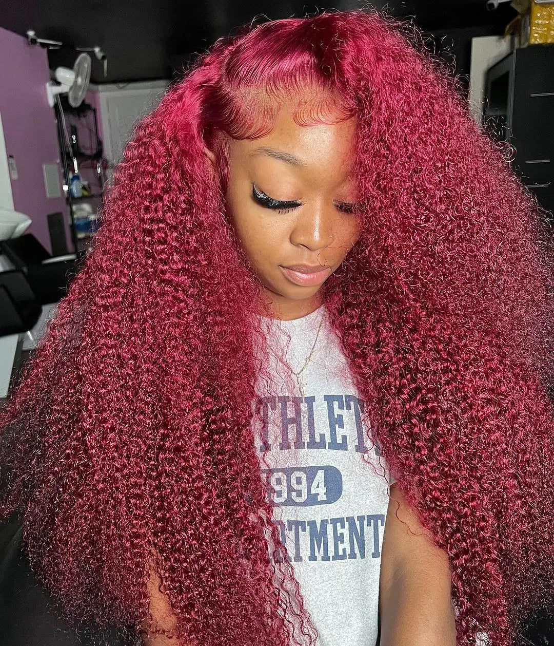 Burgundy Curly 13x6 Hd Lace Frontal Wig Human Hair 100% Brazilian 13x4 Water Deep Wave 99J Red Colored Wig For Women 30 36 Inch